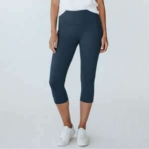 Apana‎ Legging Women S Gray Capri Yoga Activewear Gym Hiking Outdoor Gorpcore